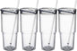 MEWAY 30oz/4 pcs Classic Insulated Tumblers, Double Wall Acrylic Tumbler by MEWAY