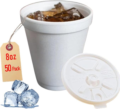 8OZ Foam Cups for Hot & Cold Drinks by MrMiracle