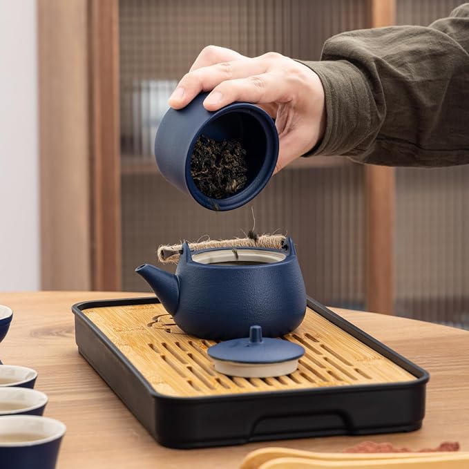 14-Piece Portable Ceramic Travel Tea Set - Image 4