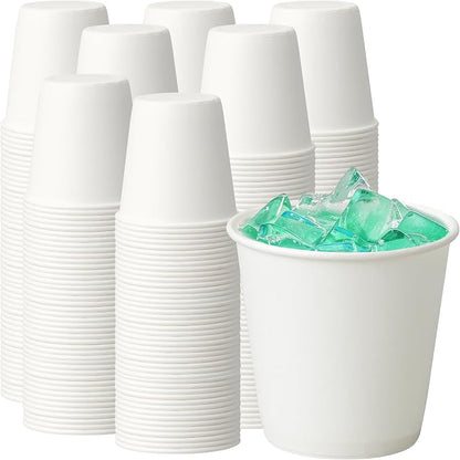 100 Pack 3 oz Paper Cups, Small Coffee Cups, Disposable Mini Bathroom Mouthwash by ECOEXTRA
