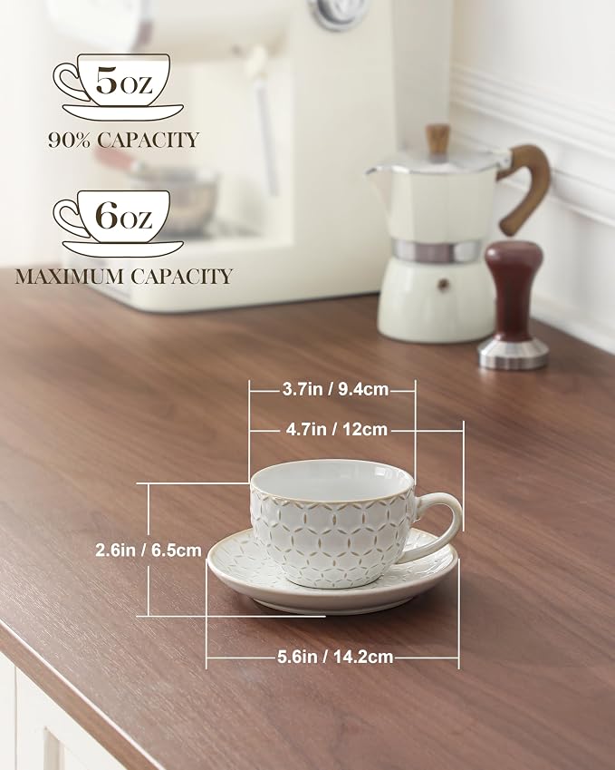 MALACASA 6 OZ Cappuccino Cups - Image 2