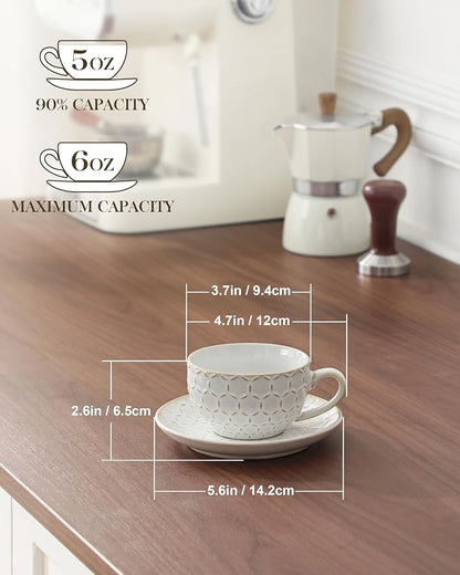 MALACASA 6 OZ Cappuccino Cups - Image 2