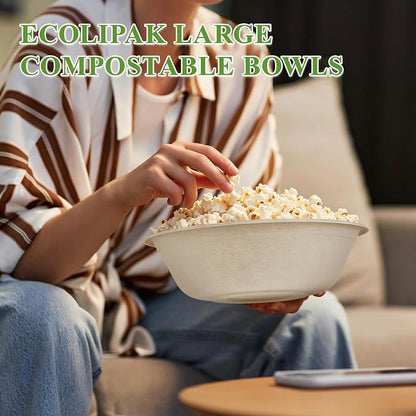 70 Pack 32 OZ Large Compostable Disposable Paper Bowls - Image 4
