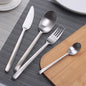 Matte Silverware Set for 12 Stainless Steel Flatware Set Light Luxury Vintage Style 48 Piece Cutlery Tableware Utensils Set Include Knives Forks and Spoons for Home Kitchen Restaurant Christmas