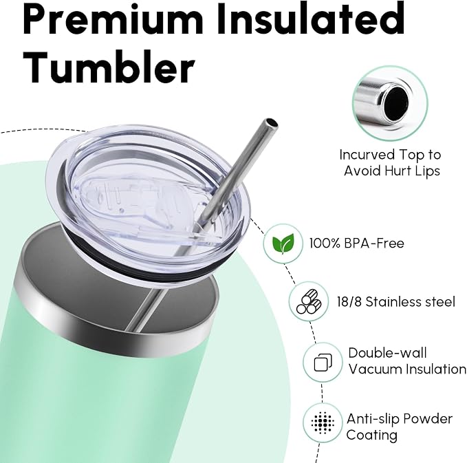 Volhoply 4 Pack Skinny Tumblers - Image 3