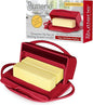 Flip Top Butter Dish with Attached Lid & Matching Knife by Butterie