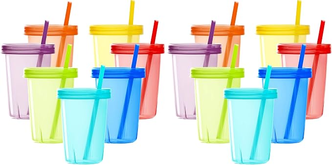 Youngever 7 Sets Plastic Kids Cups by Youngever