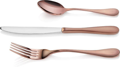 Artaste 56891 Rain 18/10 Stainless Steel Flatware 36-Piece Set, Copper Finish - Image 3
