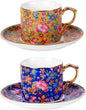 KAMMAK Tea Cup and Saucer, Ceramic Coffee Cups, 6 oz, Afternoon Tea and by KAMMAK