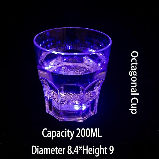 Flash Light Up Cups Glowing LED Beer Wine Whisky Liquor Crystal Glasses Tumbler - Image 4