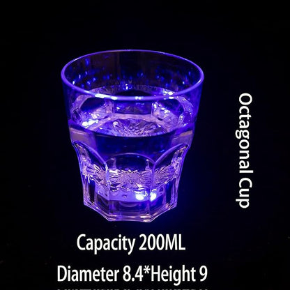 Flash Light Up Cups Glowing LED Beer Wine Whisky Liquor Crystal Glasses Tumbler - Image 4