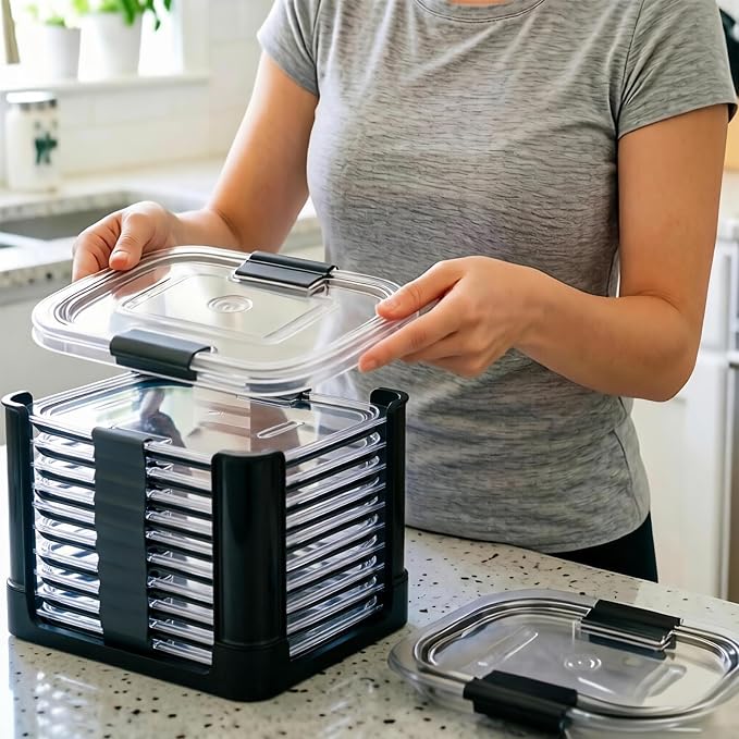 9.6 Cup Food Container Lids Organizer - Image 6