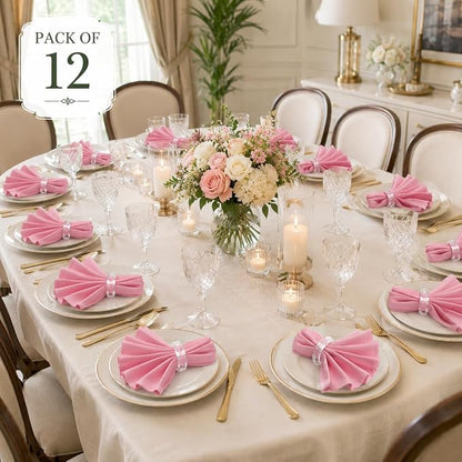 Clear Acrylic Napkin Rings Set of 12 - Image 7