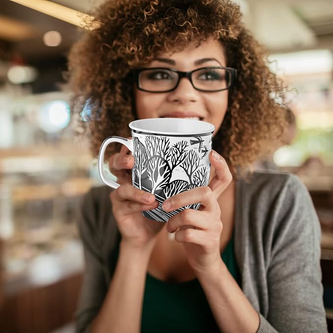 Karma Gifts 14 oz Black and White Boho Mug Horse - Image 6
