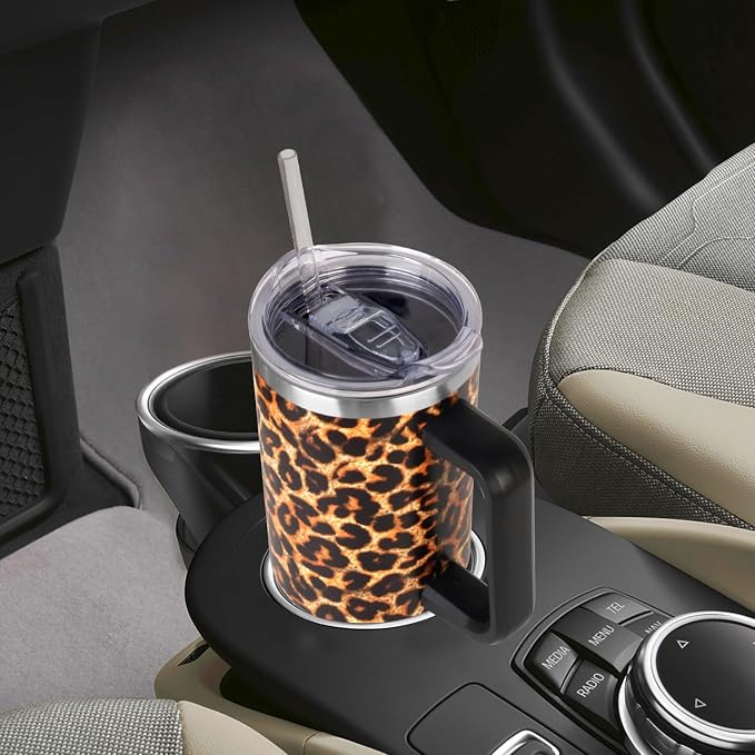 SYACOT 40 oz Tumbler with Handle and Straw Stainless Steel Insulated Tumbler - Image 5