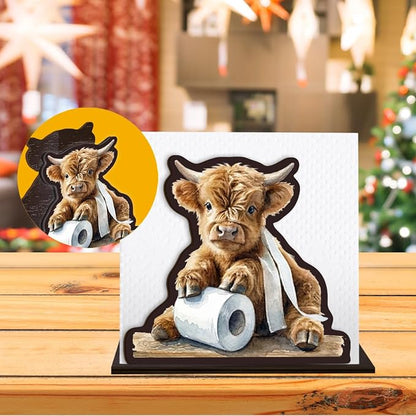 Funny Highland Cow Napkin Holder - Image 6