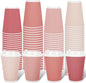 Whaline 100 Pcs Valentine's Day Pink Disposable Coffee Cups by Whaline