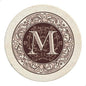 Thirstystone Monogram Round Natural Sandstone Coaster 4 Pack | 4" Diameter by Thirstystone