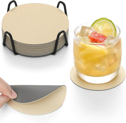 Faux Leather Drink Coasters by Chitomars