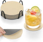 Faux Leather Drink Coasters by Chitomars