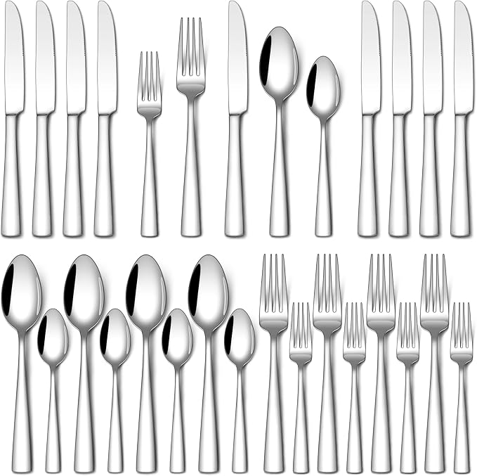 Stapava 20 Piece Silverware Set, Food-Grade Stainless Steel Flatware Sets by StapavaSilverwareSet