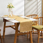 BALCONY & FALCON Table Runner Faux Linen Gold 14"x118" | Waterproof, by BALCONYFALCON