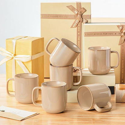 vancasso 16 oz Coffee Mugs Set of 6, Large Ceramic Mug - Image 7
