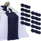 10 Pack Navy Blue Cheesecloth Table Runner 17 x 108 Inch | Boho Gauze Fabric by RestfulGlow