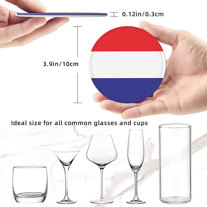 Netherlands Flag Coasters for Drinks - Image 3
