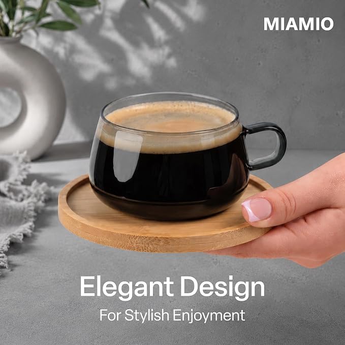 MIAMIO - Cappuccino Glasses/Tea Glasses Set - Olea | Borosilicate tea glasses - Image 2
