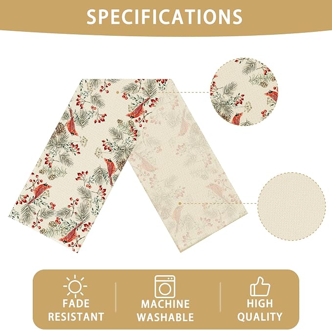c Burlap Table Runner Seasonal Spring Fall Kitchen Dining Linen Table Decoration - Image 6