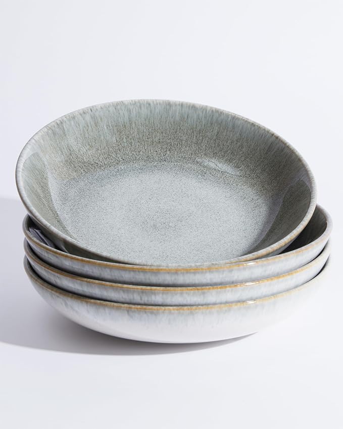 Pasta Bowls of 4, 32 Oz Salad Bowls Soup Bowls, Large Pasta Serving Bowl by Pokini