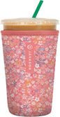 Sok It JavaSok Iced Coffee & Cold Soda Insulated Neoprene Cup Sleeve (Blushing Blooms, Medium: 22-28oz)