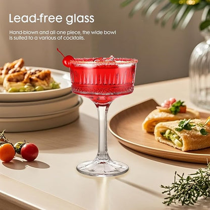 4Pcs Coupe Glasses, 10oz Crystal Martini Glasses - Image 4