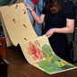 Asian Style Bamboo Table Runner, Ancient Chinese Paintings Zen Table Mat by Unknown
