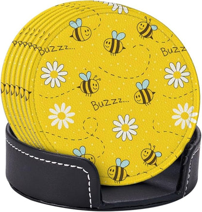 6 Pcs Leather Coasters for Drinks - Image 3