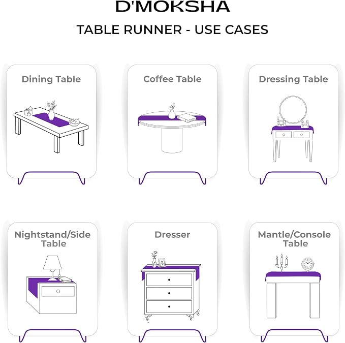 Classic Linen™ by D'Moksha Charcoal Grey Table Runner 60 Inches, 100% Pure Linen - Image 5