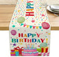 Happy Birthday Colorful Balloons Stars Table Runner, Birthday Decorations | by Unknown