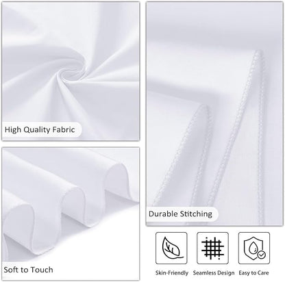 8 Pack White Table Cloth 90 x 156 Inch Rectangular Tablecloths for 8 Foot Rectangle Tables, Wrinkle Resistant White Tablecloth Washable Polyester Fabric Table Covers for Party Wedding Banquet