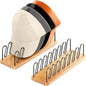 Hat Organizer for Baseball Caps-2 PacK | Wood & Metal Hat Rack Holds 14 for Baseball Caps | Space-Saving Closet Shelf Organizer for Bedroom, Dresser, Entryway