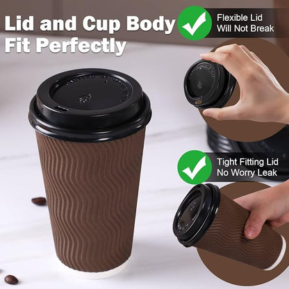 16 oz Insulated Disposable Paper Coffee Cups - Image 5