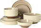 Gibson Elite Octavia Place 16 Piece Stoneware Dinnerware Set, Service by GibsonHomewares