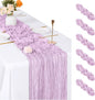 6 Pack Lavender Cheesecloth Table Runner, 17 x 108 inch, Semi Sheer Boho Cheese by ACSUIT
