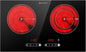 Dual Coil Design of 2 Burner Cooker, 1800W Electric Ceramic Hot Plate for Cooking, Infrared Double Burner Portable Countertop or 24inch Built-in Cooktop Radiant Stove Top, Compatible with All Cookware
