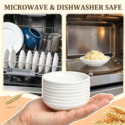 PYRMONT Wheat Straw Dip Bowls 2 OZ Dipping Sauce Bowls Set of 8 Unbreakable - Image 7