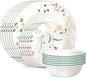Corelle Vitrelle 18 Piece Glass Dinnerware Sets Service by Corelle