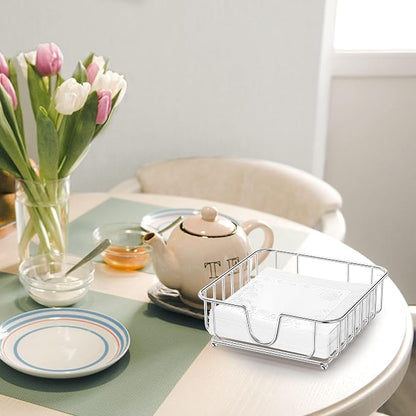 Napkin Holder for Table, Napkin Holders for Paper Napkins, Flat Metal Black - Image 7