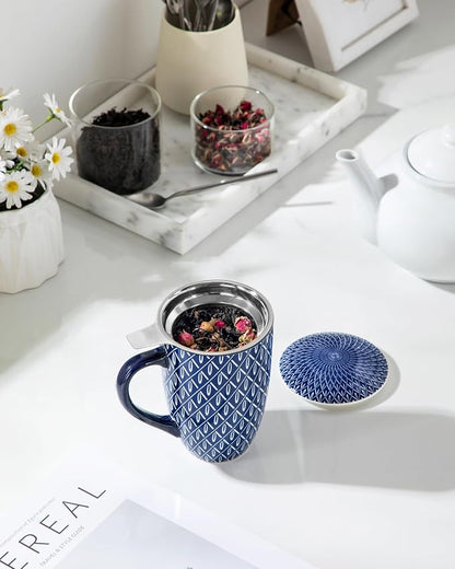 vancasso SELENE Porcelain Tea Mug, 18 oz Porcelain Tea Cup - Image 8