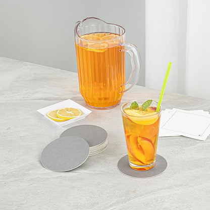 Restaurantware Paper Coasters 1000 Pack of 4 Inch Disposable Beverage Coasters Absorbent for Hot and Cold Drinks Gray Coffee Cup Essentials for Table Decor, Kitchen, Home Patio or Living Room