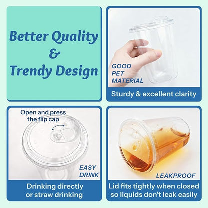 Homestockplus 15 oz Clear Plastic Cups - Image 4